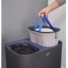 imageJoseph Joseph Tota Trio 90liter Laundry Hamper Separation Basket with Lid and Removable Bags  BlackBlackDark Blue