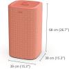 imageJoseph Joseph Tota Trio 90liter Laundry Hamper Separation Basket with Lid and Removable Bags  BlackCoralTurquoise