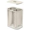 imageJoseph Joseph Tota Trio 90liter Laundry Hamper Separation Basket with Lid and Removable Bags  BlackEcru