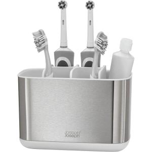 imageJoseph Joseph EasyStore Toothbrush Holder Large GrayStainless Steel