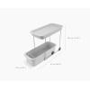 imageJoseph Joseph CupboardStore 2Tier EasyAccess Wheeled Storage Caddy  UnderSink Kitchen Organizer Made from Recycled Plastic