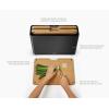 imageJoseph Joseph Folio 3Piece Premium Bamboo Cutting Board Set Slimline Stainless Steel Case for Organized Kitchen Storage