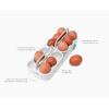 imageJoseph Joseph FridgeStore Egg Storage Caddy  Holds 12 Eggs EasyAccess Handle and Wheels BPAFree Fridge Organizer