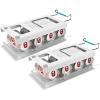 imageJoseph Joseph FridgeStore 2Pack Foldable UnderShelf Fridge Storage Can Dispenser  SpaceSaving Holder Fits Shelves 1318quot Deep