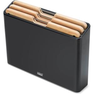 imageJoseph Joseph Folio 3Piece Premium Bamboo Cutting Board Set Slimline Stainless Steel Case for Organized Kitchen Storage