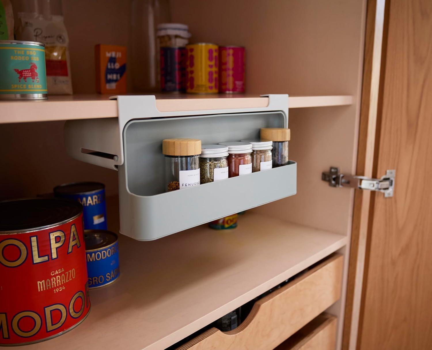 imageJoseph Joseph CupboardStore UnderShelf Spice Rack  SpaceSaving Kitchen Organizer Made from Recycled PlasticSpice Rack