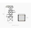 image:imageJoseph Joseph AirFrame 3Tier Clothes Airer Drying Rack 53 ft Capacity IndoorOutdoor Stable Foldable Compact Storage70 ft