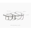 image:imageJoseph Joseph Cradle Wine Bottle Organizer Under Cabinet Mount Folding Steel Rack Holds 4 Bottles