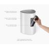 image:imageJoseph Joseph EasyStore 5L Steel Pedal Trash Can with Liner Storage Pocket SoftClose Lid BathroomBedroom BinGloss White