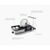 image:imageJoseph Joseph Extend Steel Plus Extendable Dish Rack Steel Small to Large Dish Drainer with Wine Glass Holder amp Drain SpoutBlack