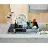 image:imageJoseph Joseph Extend Steel Plus Extendable Dish Rack Steel Small to Large Dish Drainer with Wine Glass Holder amp Drain SpoutBlack