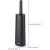 image:imageJoseph Joseph Flex 360 Advanced Smart Toilet Brush and Storage Holder Set with Antidrip AntiClog TripleAction Replaceable Brush Head  WhiteMatt Black