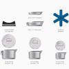 image:imageJoseph Joseph Space Steel 6Piece Stainless Steel Sauce Pan Set with Lids Nesting with Folding Handles Induction amp Oven Safe8pc
