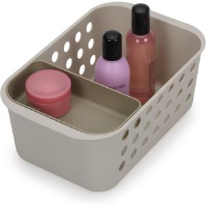 image:imageJoseph Joseph EasyStore  Bathroom essentials Storage Basket Organiser with Moveable tray Ecru Small1 Count Pack of 1