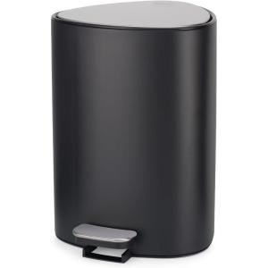 image:imageJoseph Joseph EasyStore 5L Steel Pedal Trash Can with Liner Storage Pocket SoftClose Lid BathroomBedroom BinBlack