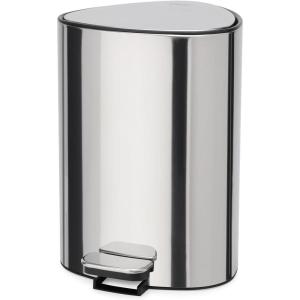image:imageJoseph Joseph EasyStore 5L Steel Pedal Trash Can with Liner Storage Pocket SoftClose Lid BathroomBedroom BinStainless steel