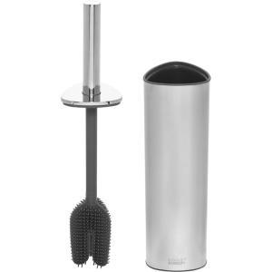 image:imageJoseph Joseph Flex 360 Advanced Smart Toilet Brush and Storage Holder Set with Antidrip AntiClog TripleAction Replaceable Brush Head  WhiteStainlesssteel