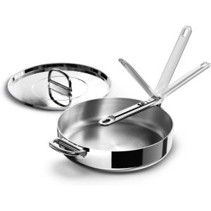 image:imageJoseph Joseph Space Steel 35qt Stainless Steel Saute Pan with Lid amp Folding Handle Induction amp Oven Safe35qt