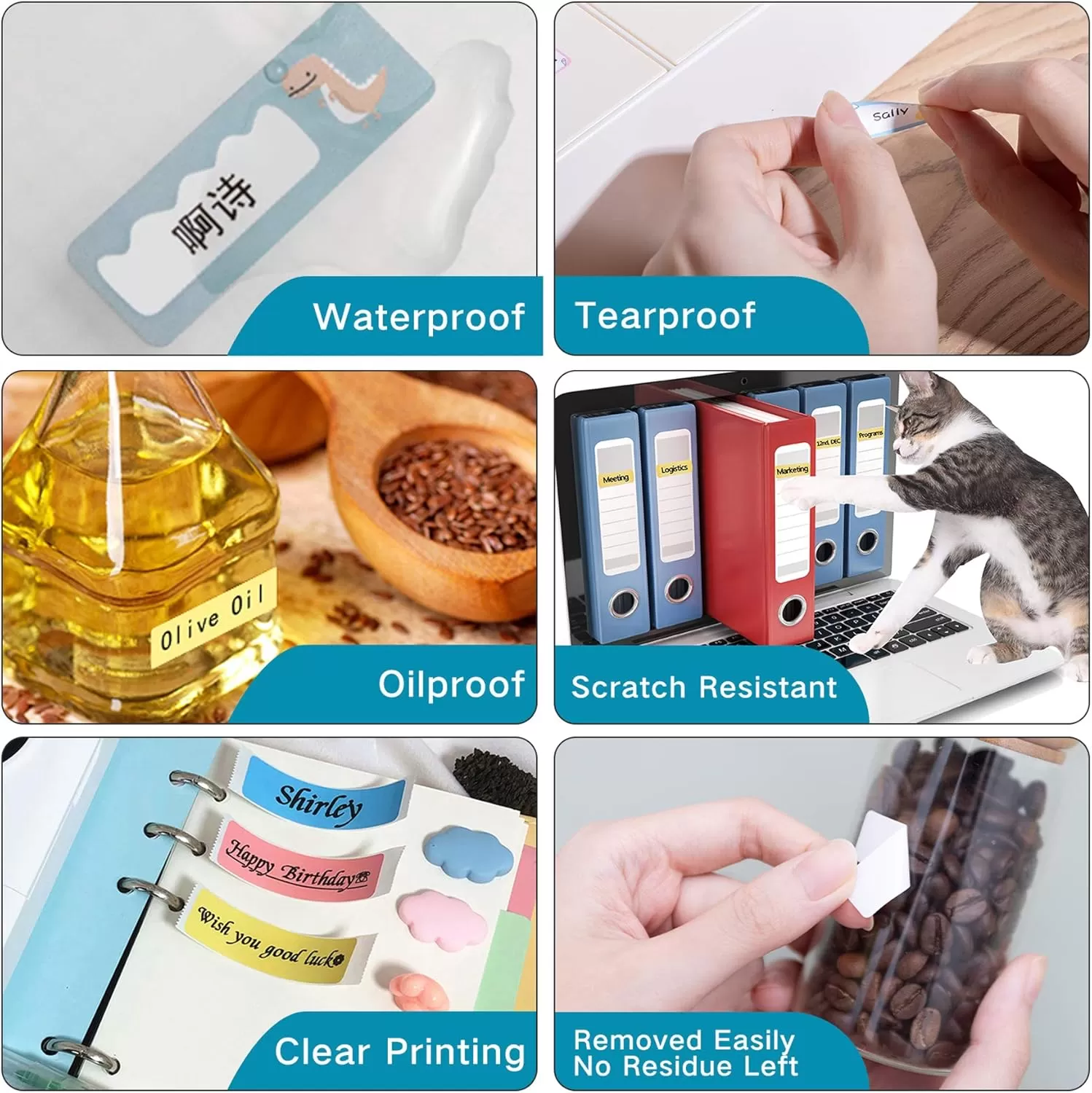 imageD30 Label  White Label Maker Tape StrongAdherence Label Thermal Printer Paper 15x40mm059x157inch for Name Price Folder Storage Compatible with MemokingPhomemo D30 Label Printer 3 Rolls15mm x 40mm