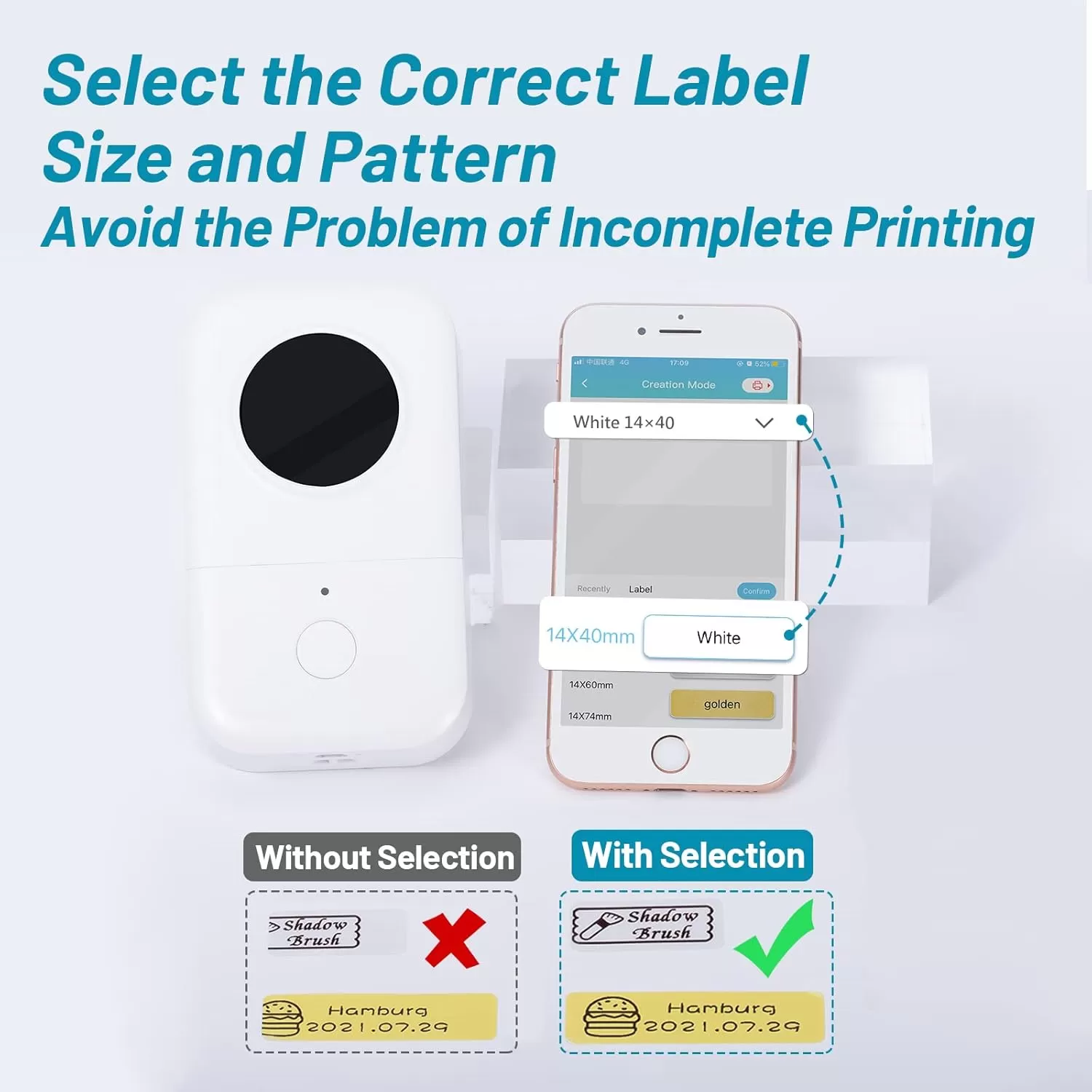 imageD30 Label  White Label Maker Tape StrongAdherence Label Thermal Printer Paper 15x40mm059x157inch for Name Price Folder Storage Compatible with MemokingPhomemo D30 Label Printer 3 Rolls14mm x 40mm