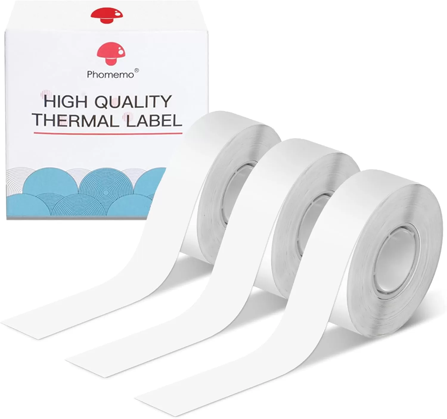 imageD30 Label Maker Tape Continuous  3 Rolls White Continuous D30 Label Paper Roll  Memoking D30 Labels Refills Compatible with Phomemo Zodzi D30 Label Maker Tape Continuous  15MM x 6M  059inx1968ft