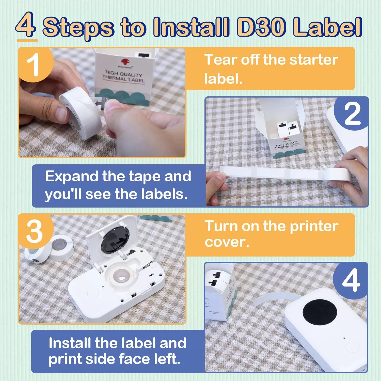 imageD30 Label Maker Tape Continuous  3 Rolls White Continuous D30 Label Paper Roll  Memoking D30 Labels Refills Compatible with Phomemo Zodzi D30 Label Maker Tape Continuous  15MM x 6M  059inx1968ft