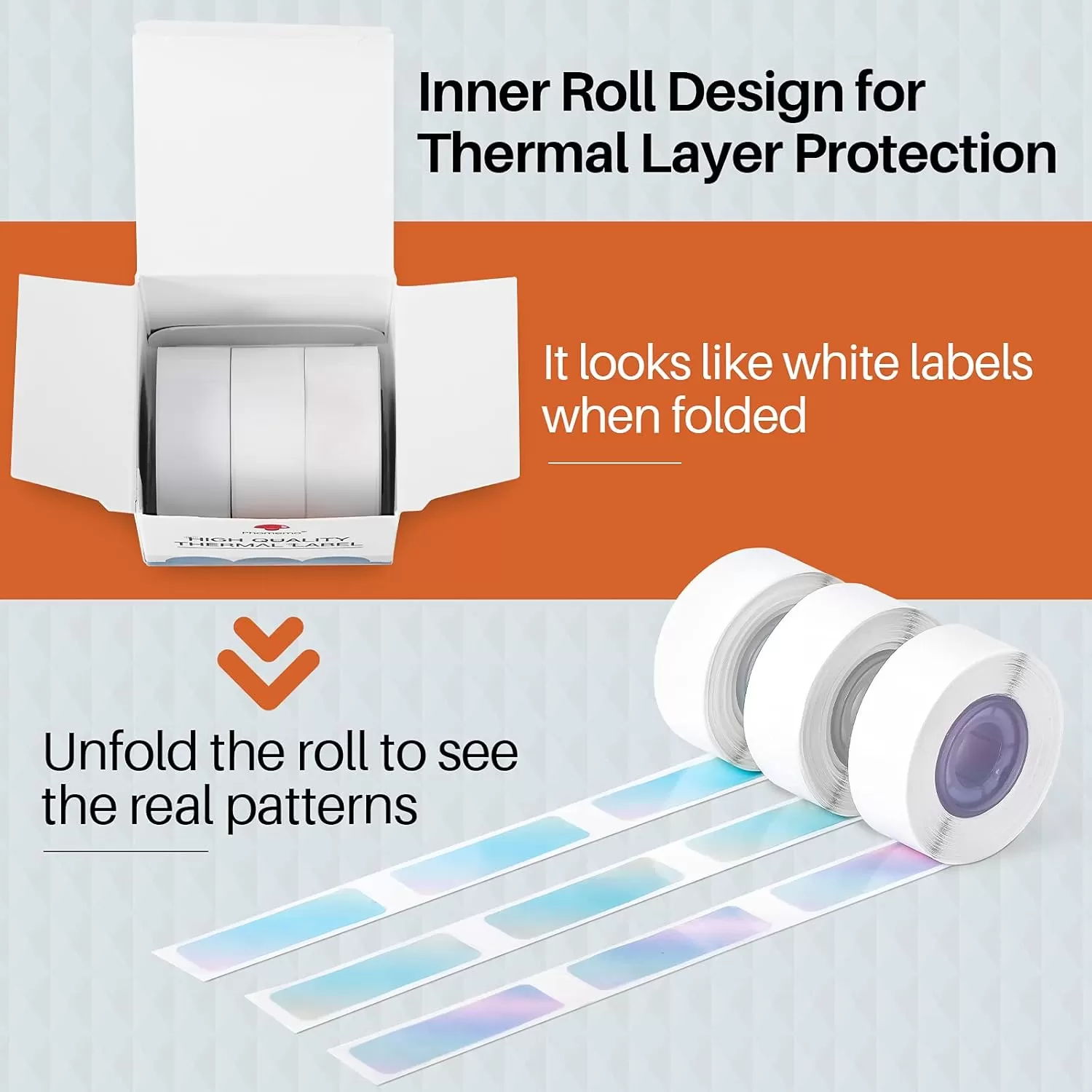 imageD30 Labels  Mermaid Gradient Color Thermal Labels SelfAdhesive Sticker Label for Home Office Business Compatible with MemokingPhomemo D30 Label Maker 12x40mm047x157inch 3 Rolls