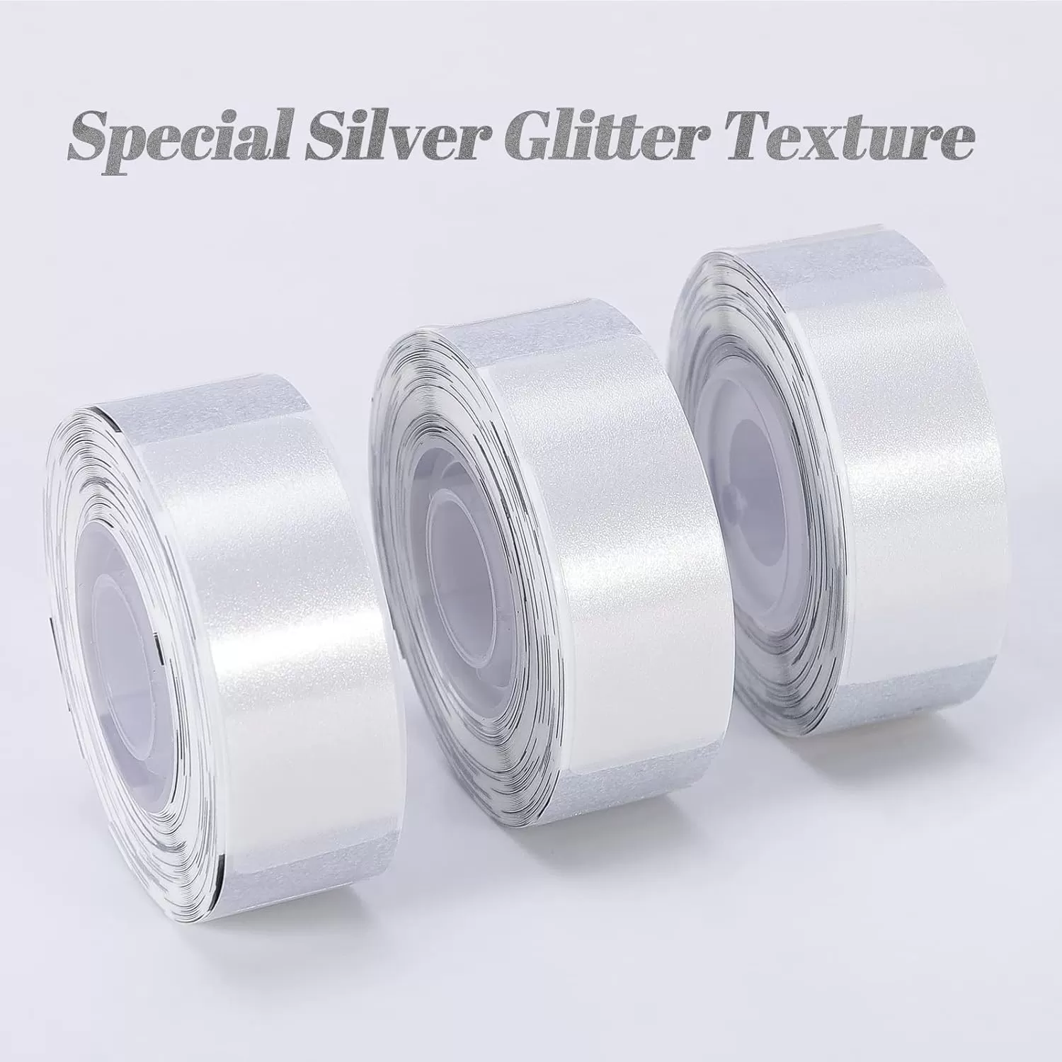 imageD30 Labels  Silver Glitter Thermal Printer Paper SelfAdhesive Mini Sticker Paper for Home Office Business Compatible with MemokingPhomemo D30 Label Maker 14x40mm055x157inch 3 RollsSilver