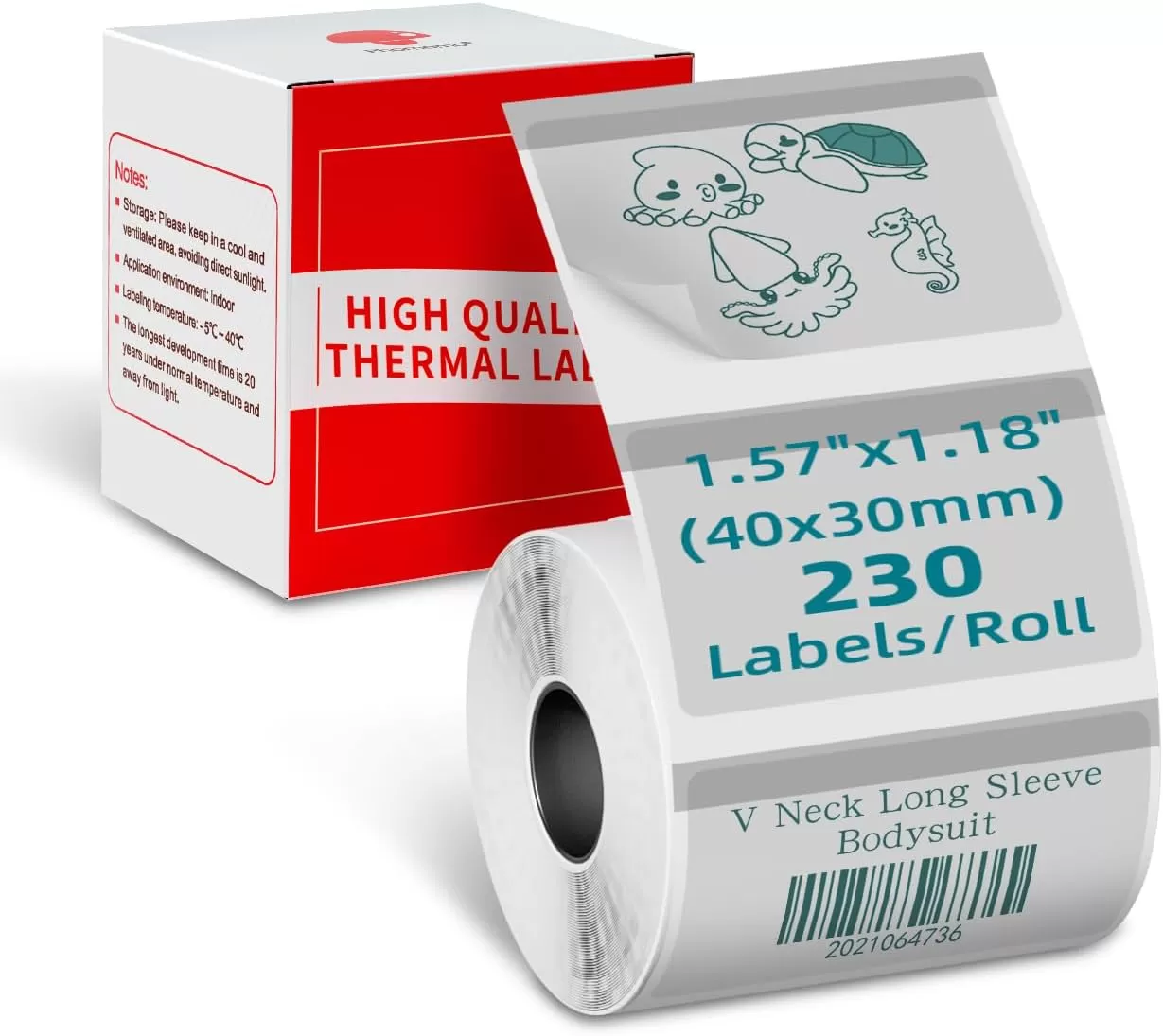 imageHD Original M110 M220 Clear Thermal Labels M110 Transparent Labels  157quotx118quot 40X30MM Compatible with Phomemo M110 M220 M221M150 M250 M260 Label Maker 230PCS Printed in GreenGreen