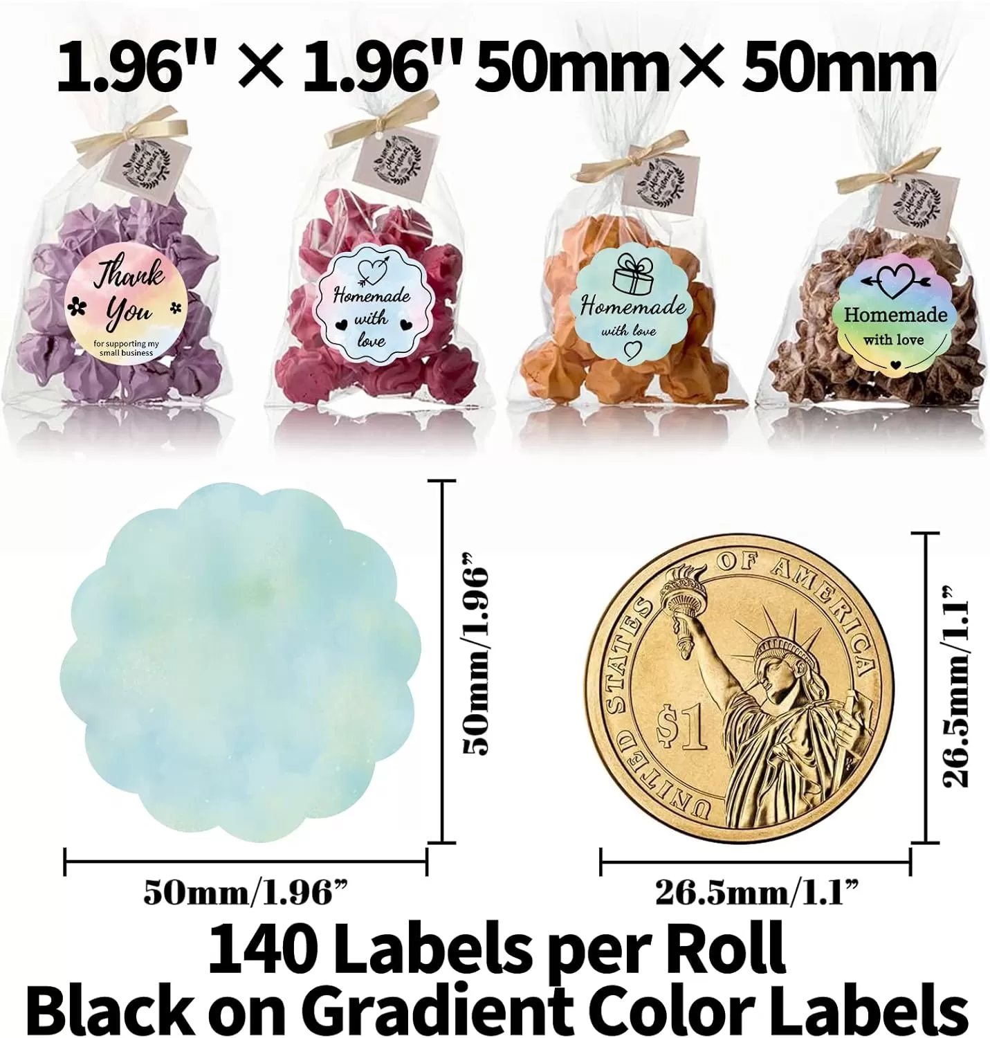 imageM110 Label 196 Flower Circle Thermal Labels Memoking M200 Labels Compatible with Phomemo M220 M200 M120 M221 M110 Printer M220 Round Labels for Business DIY Design Inventory 140 Labels Nebula