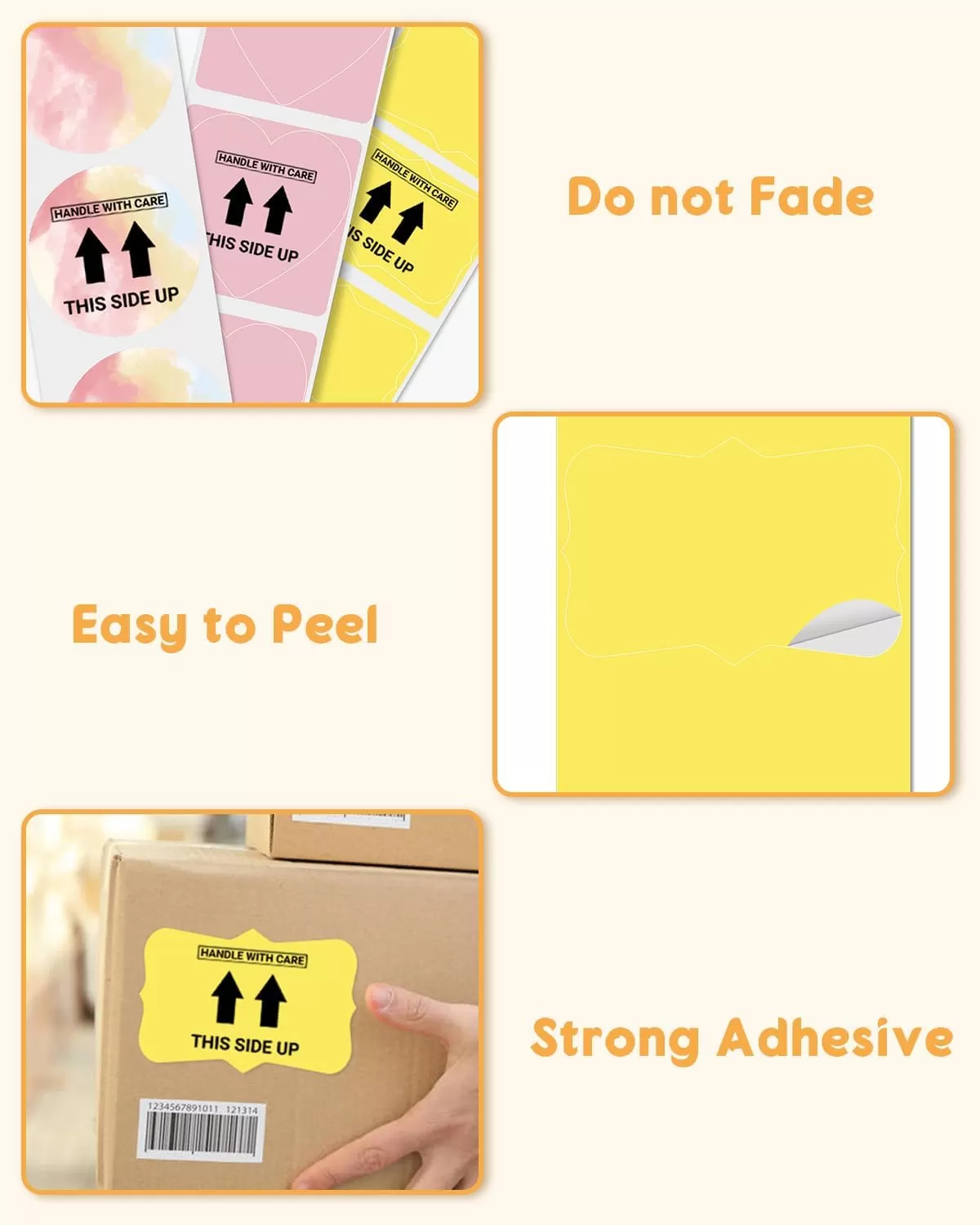 imageMemoking 3x2 Thermal Sticker Label SelfAdhesive Personalized Shape Labels Direct Thermal Printer Label for Logo Design NamePrice Tag Thanks Card Address QR Code 500 LabelsRoll Yellow