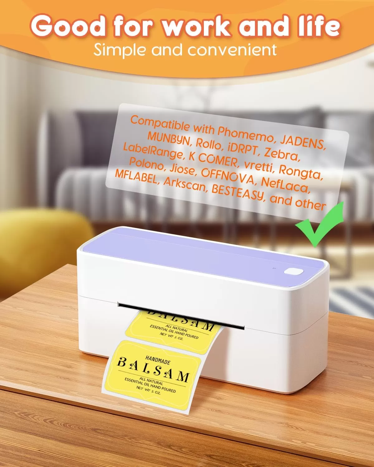 imageMemoking 3x2 Thermal Sticker Label SelfAdhesive Personalized Shape Labels Direct Thermal Printer Label for Logo Design NamePrice Tag Thanks Card Address QR Code 500 LabelsRoll Yellow