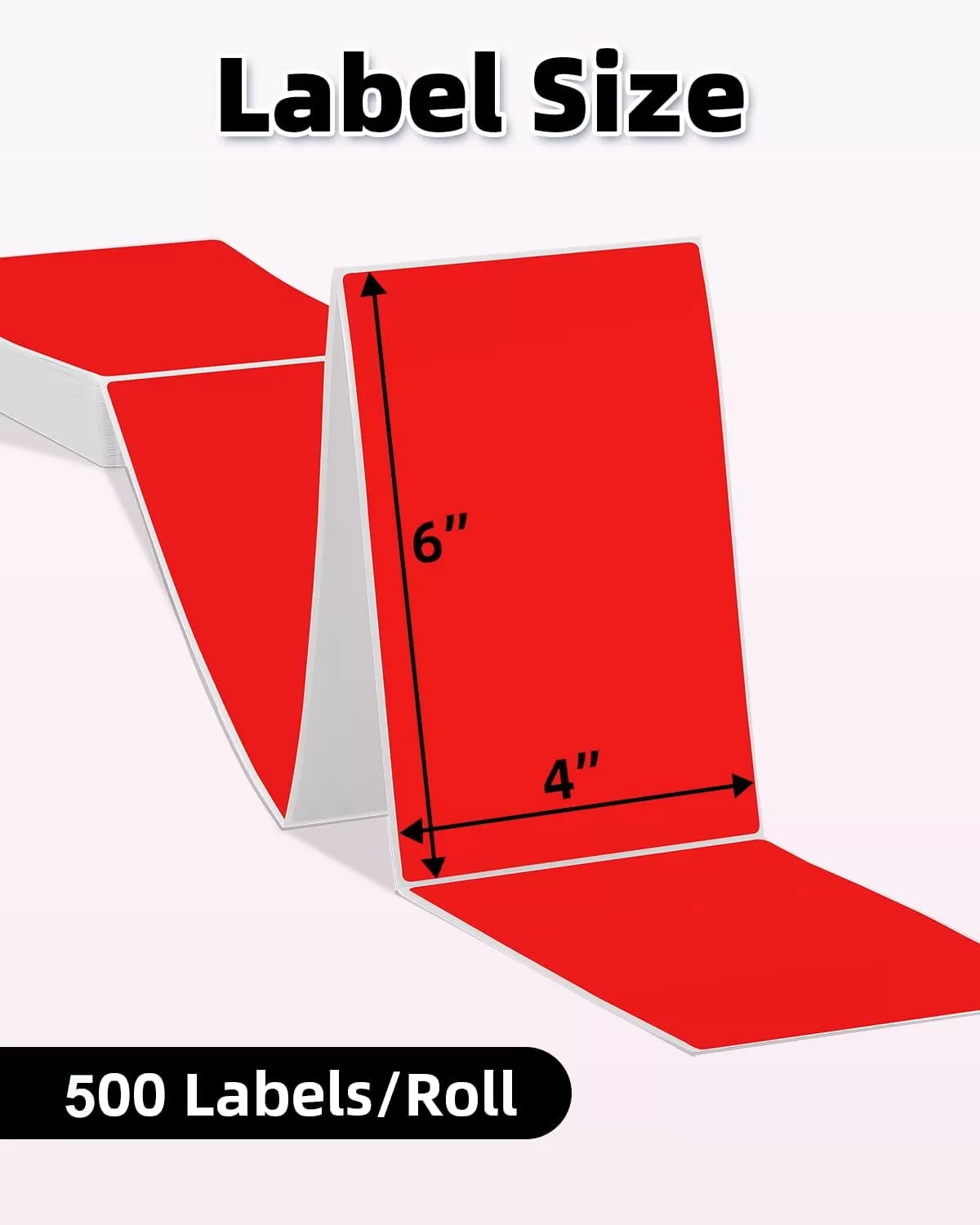 imageMemoking 4x6 Thermal Direct Shipping Label  4x 6 FanFold Labels for Shipping Labels Barcodes Address Mail Product Logo LabelsSmall Business Labeling Green 500pcsRed