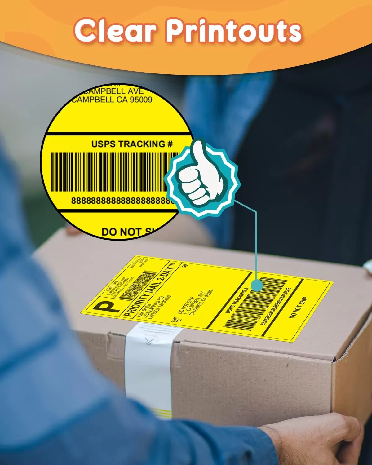 imageMemoking 4x6 Thermal Direct Shipping Label  4x 6 FanFold Labels for Shipping Labels Barcodes Address Mail Product Logo LabelsSmall Business Labeling Green 500pcsYellow
