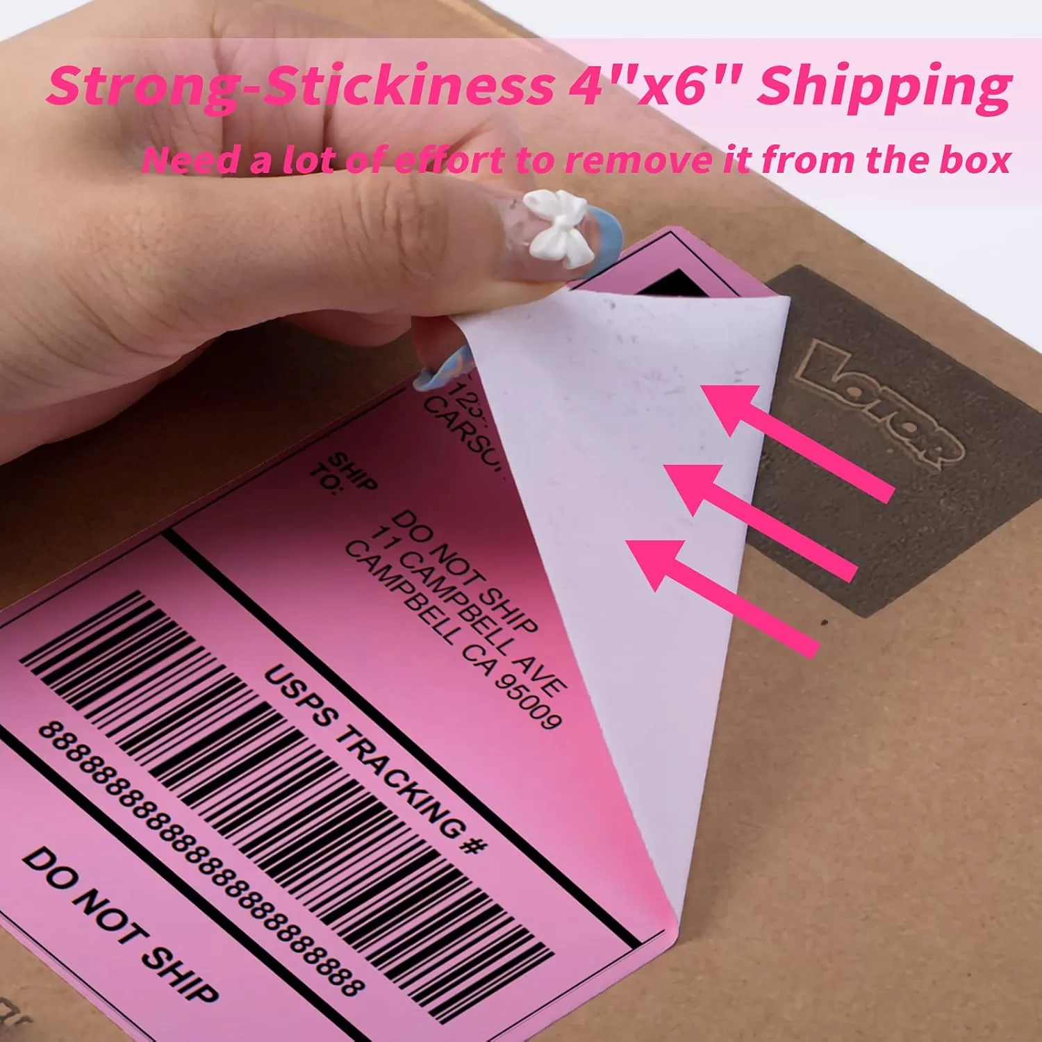imageMemoking 4x6 Thermal Direct Shipping Label  4x 6 FanFold Labels for Shipping Labels Barcodes Address Mail Product Logo LabelsSmall Business Labeling Green 500pcsPink