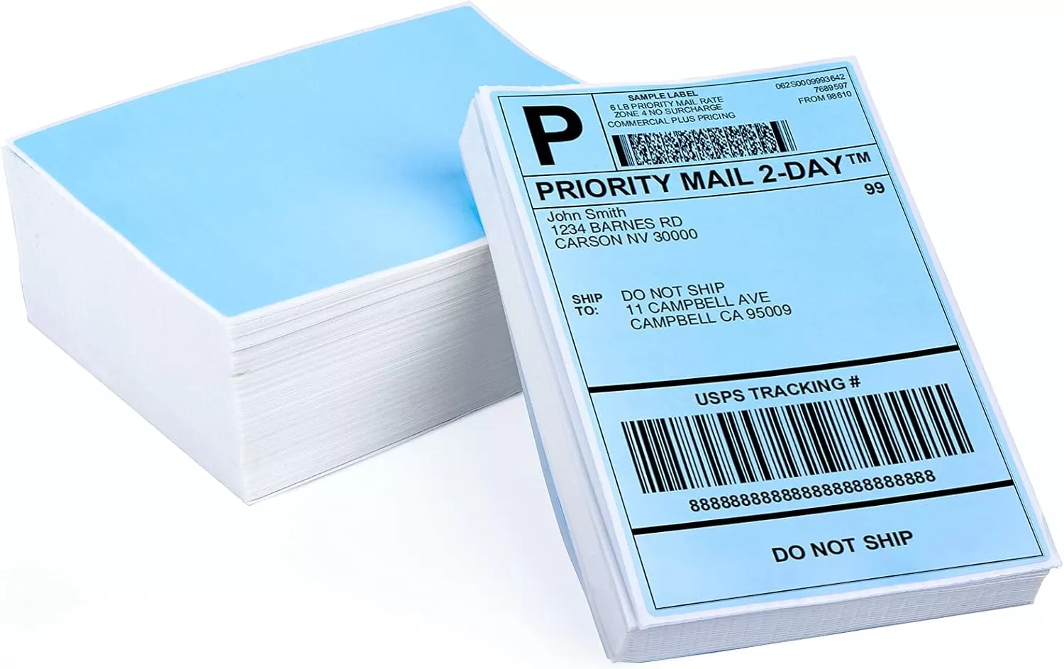 imageMemoking 4x6 Thermal Direct Shipping Label  4x 6 FanFold Labels for Shipping Labels Barcodes Address Mail Product Logo LabelsSmall Business Labeling Green 500pcsBlue