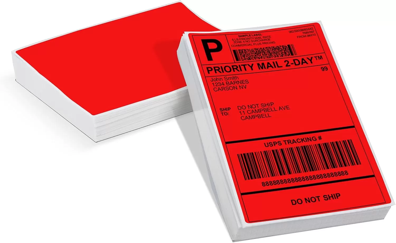 imageMemoking 4x6 Thermal Direct Shipping Label  4x 6 FanFold Labels for Shipping Labels Barcodes Address Mail Product Logo LabelsSmall Business Labeling Green 500pcsRed
