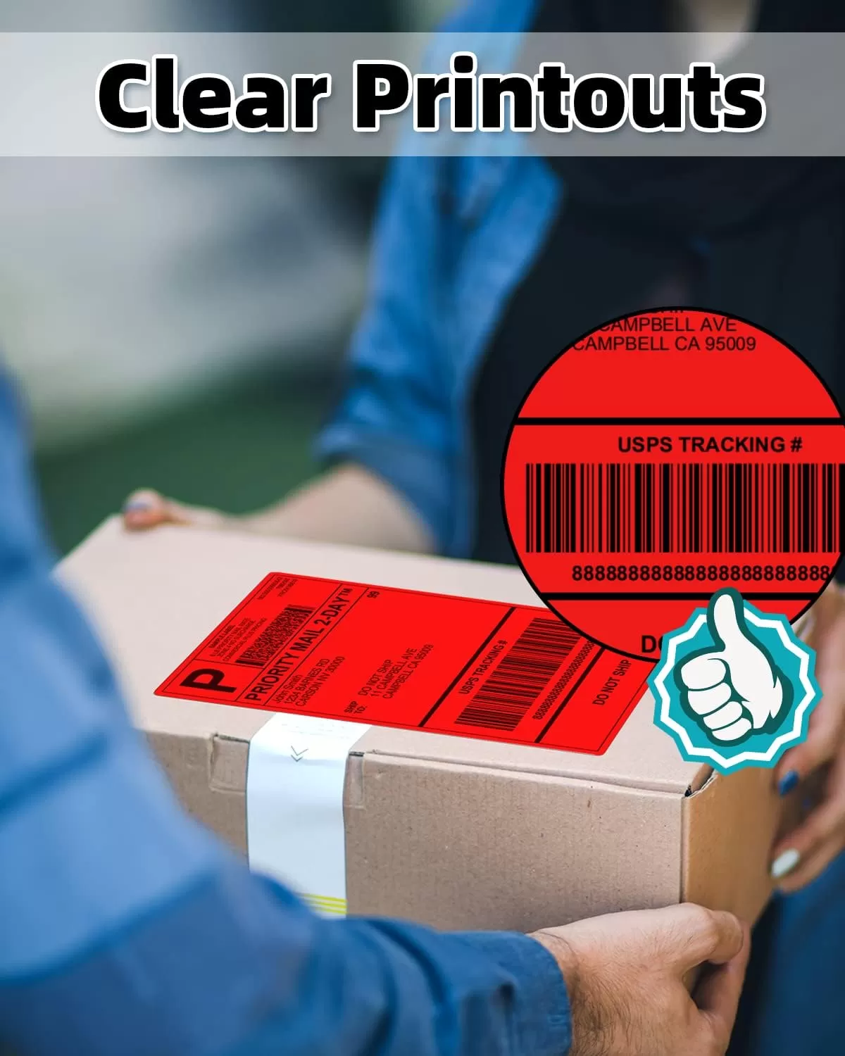 imageMemoking 4x6 Thermal Direct Shipping Label  4x 6 FanFold Labels for Shipping Labels Barcodes Address Mail Product Logo LabelsSmall Business Labeling Green 500pcsRed