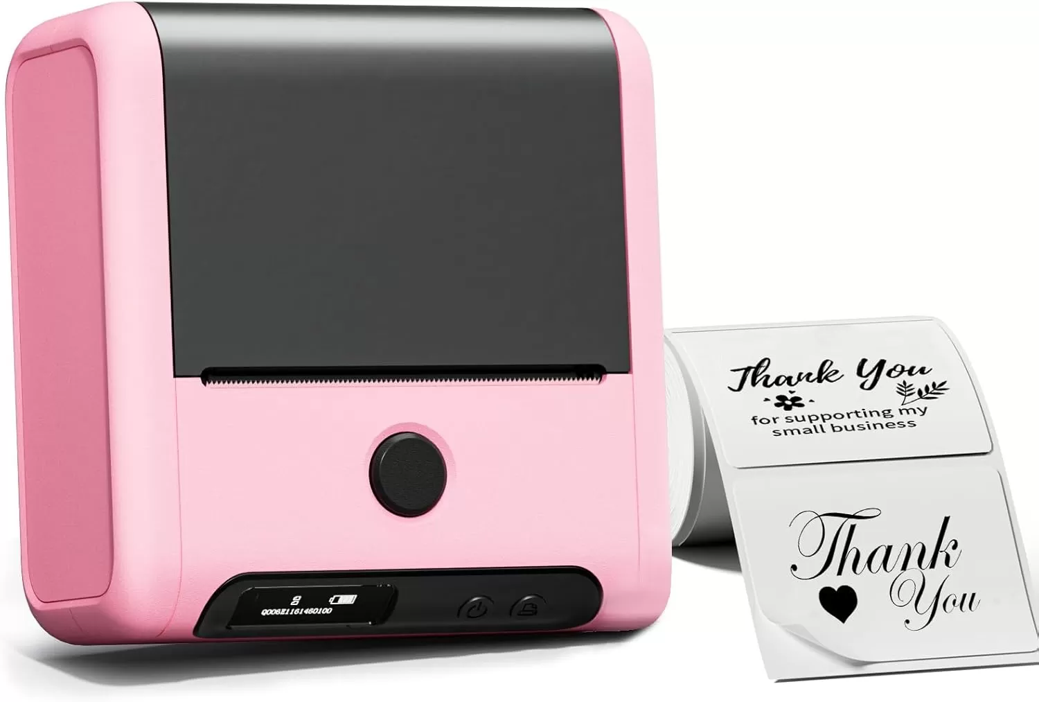 imageMemoking Bluetooth Label Maker Machine with Tape Wide Waterproof Label Versatile App with 40 Fonts and 450 Icons Inkless Labeler for Home School Office Organization Kitchen Pinkpink