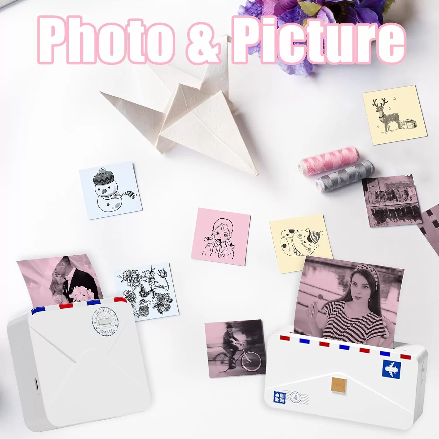 imageMemoking M02 Thermal Printer Paper  Compatible with Phomemo M02PRO M02D M02S M03 M03AS M04S M02 Printer  YellowPinkBlue Thermal Labels 53mm x 65m  208in x 2132ft 3 Rolls