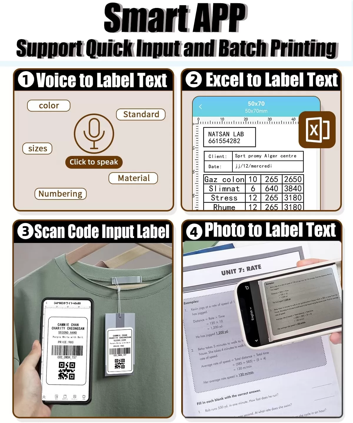 imageMemoking M200 Label Maker Machine with Tape 3 Rolls  Bluetooth Label Printer for Small Business Barcode Label Printer Portable Label Maker Machine for RetailPrice TagAddressfor Phone ampamp PC