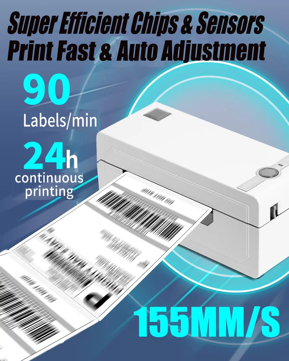 imageMemoking Thermal Shipping Label Printer with Label Holder  High Speed Desktop Label Printer for Shipping Packages for Windows ampamp MacOS  HD 4x6 Shipping Label Printer for Small Business PackageLogo