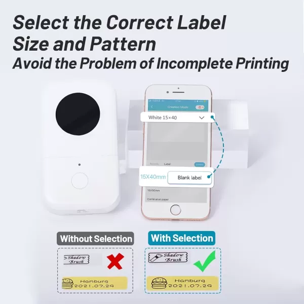 imageD30 Label  White Label Maker Tape StrongAdherence Label Thermal Printer Paper 15x40mm059x157inch for Name Price Folder Storage Compatible with MemokingPhomemo D30 Label Printer 3 Rolls15mm x 40mm