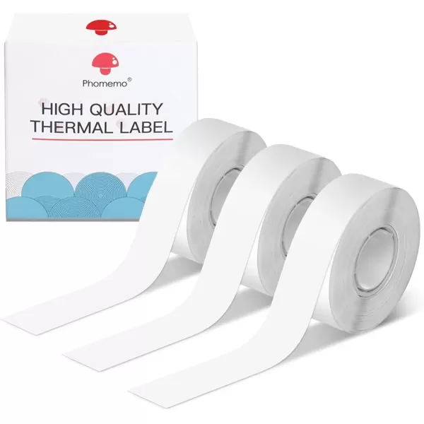 imageD30 Label Maker Tape Continuous  3 Rolls White Continuous D30 Label Paper Roll  Memoking D30 Labels Refills Compatible with Phomemo Zodzi D30 Label Maker Tape Continuous  15MM x 6M  059inx1968ft