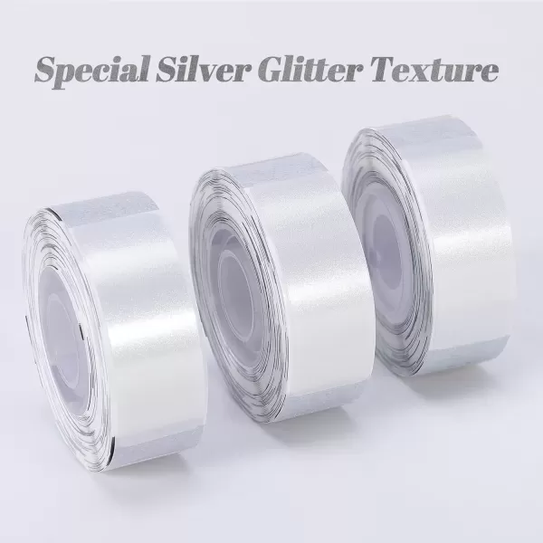 imageD30 Labels  Silver Glitter Thermal Printer Paper SelfAdhesive Mini Sticker Paper for Home Office Business Compatible with MemokingPhomemo D30 Label Maker 14x40mm055x157inch 3 RollsSilver
