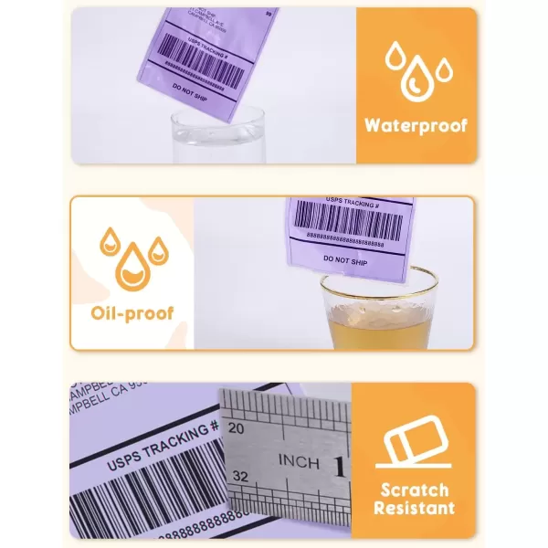 imageMemoking 4x6 Thermal Direct Shipping Label  4x 6 FanFold Labels for Shipping Labels Barcodes Address Mail Product Logo LabelsSmall Business Labeling Green 500pcsPurple
