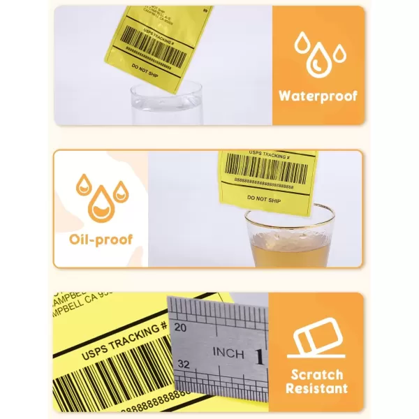imageMemoking 4x6 Thermal Direct Shipping Label  4x 6 FanFold Labels for Shipping Labels Barcodes Address Mail Product Logo LabelsSmall Business Labeling Green 500pcsYellow
