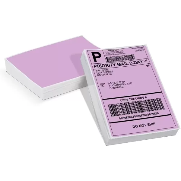 imageMemoking 4x6 Thermal Direct Shipping Label  4x 6 FanFold Labels for Shipping Labels Barcodes Address Mail Product Logo LabelsSmall Business Labeling Green 500pcsPurple
