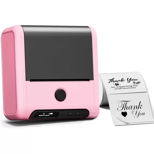 imageMemoking Bluetooth Label Maker Machine with Tape Wide Waterproof Label Versatile App with 40 Fonts and 450 Icons Inkless Labeler for Home School Office Organization Kitchen Pinkpink