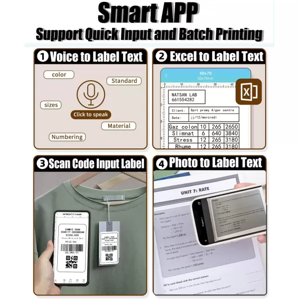 imageMemoking M200 Label Maker Machine with Tape 3 Rolls  Bluetooth Label Printer for Small Business Barcode Label Printer Portable Label Maker Machine for RetailPrice TagAddressfor Phone ampamp PC